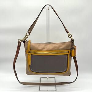 COACH 3 HANGTAGS, Leather Colorblock Shoulder Bag or Crossbody
